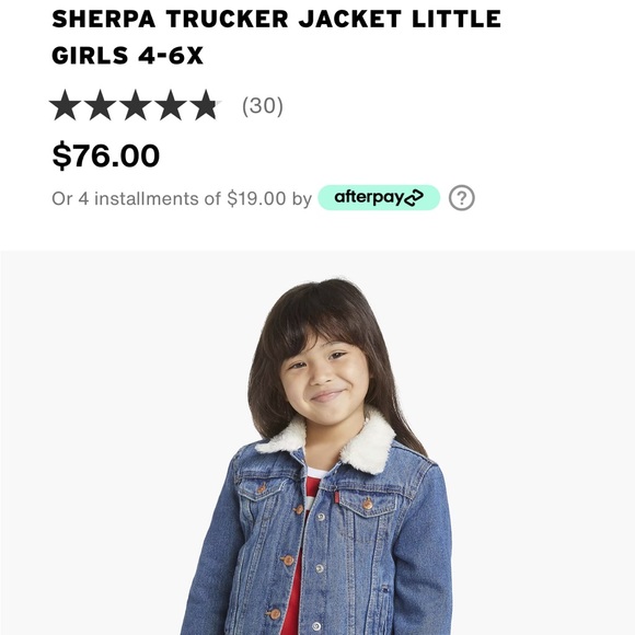 Kids Sherpa Levi’s jacket - Picture 2 of 3